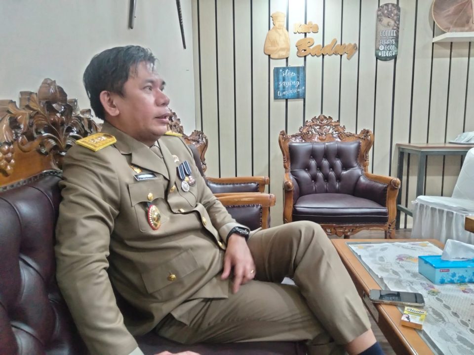Kepala Kanwil BPN Banten Harison Mocodompis berikan keterangan pers HANTARU 2026